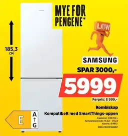 POWER Samsung Kombiskap Kompatibelt med SmartThings-appen tilbud