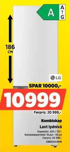 POWER Lg Kombiskap Lavt lydnivå tilbud