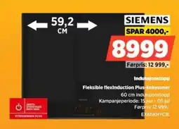 POWER Siemens Induksjonstopp Fleksible flexInduction Plus-kokesoner tilbud