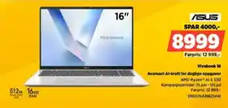 POWER Asus Vivobook 16 Avansert Al-kraft for daglige oppgaver tilbud