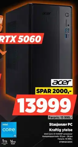 POWER Acer Stasjonær PC Kraftig ytelse tilbud