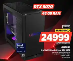 POWER Lenovo LEGION T5 Kraftig NVIDIA GeForce RTX 5070 tilbud