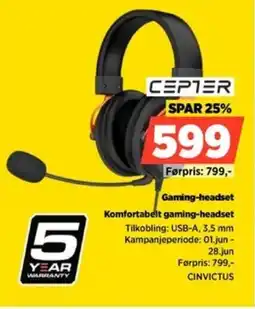 POWER Cepter Gaming-headset Komfortabelt gaming-headset tilbud