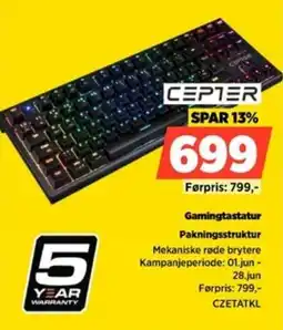POWER Cepter Gamingtastatur Pakningsstruktur tilbud