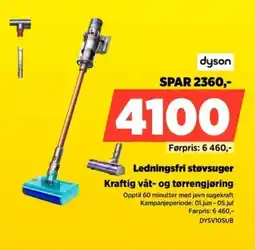 POWER Dyson Ledningsfri støvsuger Kraftig våt- og tørrengjøring tilbud