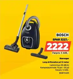 POWER Bosch Støvsuger Lang driftsradius på 12 meter tilbud