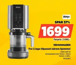 POWER Ninja Iskremmaskin For å lage tilpasset iskrem hjemme! tilbud