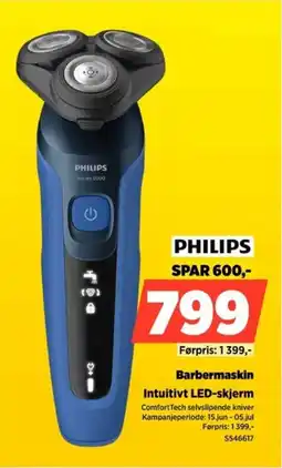 POWER Philips Barbermaskin Intuitivt LED-skjerm tilbud
