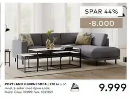 Skeidar PORTLAND HJØRNESOFA tilbud