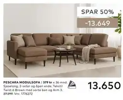 Skeidar PESCARA MODULSOFA tilbud