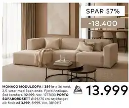 Skeidar MONACO MODULSOFA tilbud