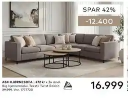 Skeidar ASK HJØRNESOFA tilbud