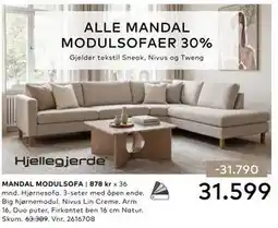Skeidar MANDAL MODULSOFA tilbud