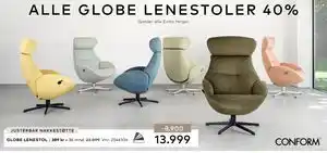 Skeidar GLOBE LENESTOL tilbud