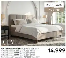 Skeidar XOV VENUS KONTINENTAL tilbud