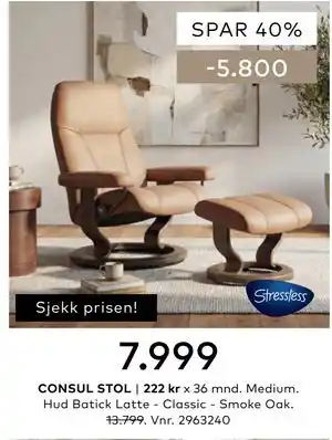 Skeidar CONSUL STOL tilbud