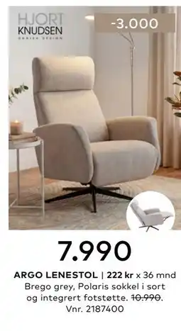 Skeidar ARGO LENESTOL tilbud