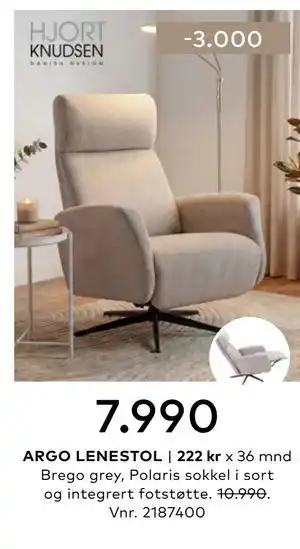 Skeidar ARGO LENESTOL tilbud