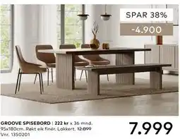 Skeidar GROOVE SPISEBORD tilbud