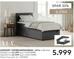 Skeidar KOMFORT 1 OPPBEVARINGSSENG tilbud