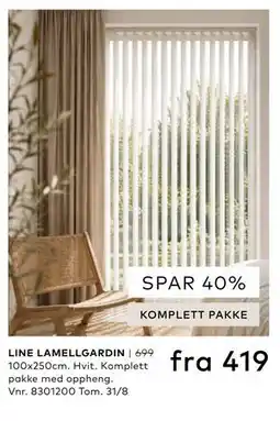 Skeidar LINE LAMELLGARDIN tilbud