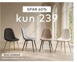 Skeidar VENUS SPISESTOL tilbud