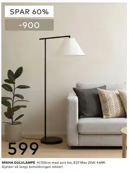 Skeidar MIKHA GULVLAMPE tilbud
