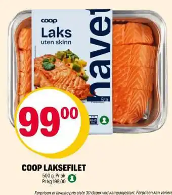 Coop Extra Coop laksefilet tilbud