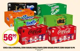 Coop Extra COCA-COLA ORIGINAL/ZERO SUGAR/URGE/FANTA ZERO SUGAR/SPRITE ZERO SUGAR 10 PK tilbud