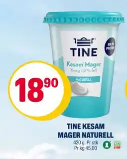 Coop Extra TINE KESAM MAGER NATURELL tilbud