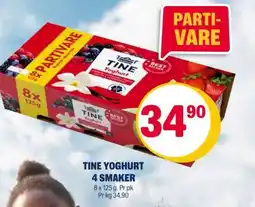 Coop Extra TINE YOGHURT 4 SMAKER tilbud