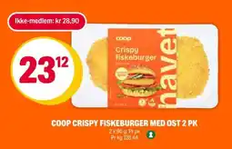 Coop Extra COOP CRISPY FISKEBURGER MED OST 2 PK tilbud
