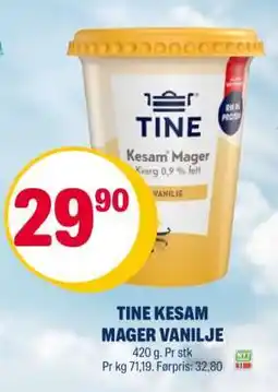 Coop Extra TINE KESAM MAGER VANILJE tilbud