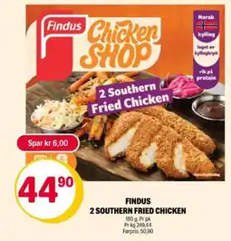 Coop Extra FINDUS 2 SOUTHERN FRIED CHICKEN tilbud