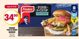 Coop Extra FINDUS FISH & CRISP BURGER tilbud