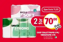 Coop Extra COOP TOALETTPAPIR 6 PK/ TØRKEPAPIR 4 PK tilbud