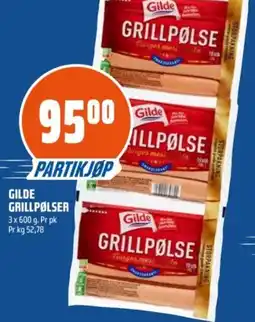Coop Obs Gilde grillpølser tilbud