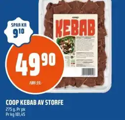 Coop Obs Coop kebab av storfe tilbud