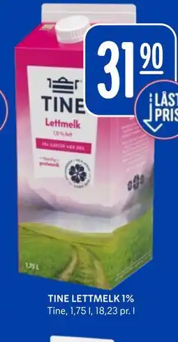 Rema 1000 TINE LETTMELK 1% tilbud