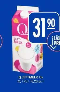 Rema 1000 Q LETTMELK 1% tilbud