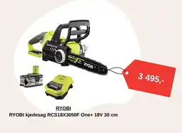 Montér RYOBI kjedesag RCS18X3050F One+ 18V tilbud