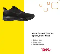 XXL Sport AWave Serene 2 Gore-Tex, løpesko, herre - Svart tilbud