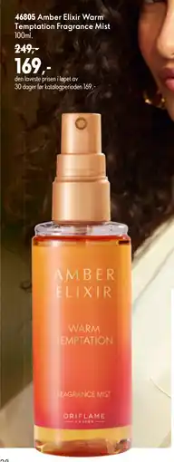 Oriflame Amber Elixir Warm Temptation Fragrance Mist tilbud