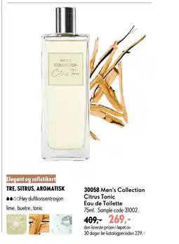 Oriflame Men's Collection Citrus Tonic Eau de Toilette tilbud