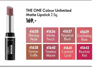 Oriflame THE ONE Colour Unlimited Matte Lipstick tilbud