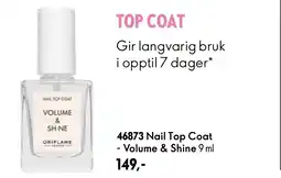 Oriflame Nail Top Coat - Volume & Shine tilbud