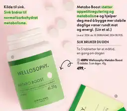 Oriflame Wellosophy Metabo Boost tilbud