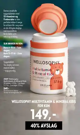 Oriflame Wellosophy Multivitamin & Mineral Kids tilbud