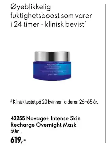 Oriflame Novage+ Intense Skin Recharge Overnight Mask tilbud