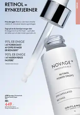 Oriflame Novage+ Proceuticals Retinol Power Drops tilbud